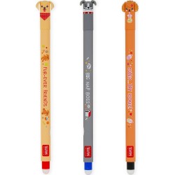 Legami Set of Three Erasable Pens - Erasable Pen - Fur-ever Friends fur ever frien EPSET0017 8052694123932