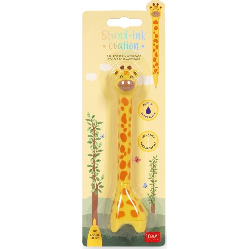 Legami Giraffe Ballpoint Pen With Base - Stand-ink Ovation giraffe STG0003 8052694113254