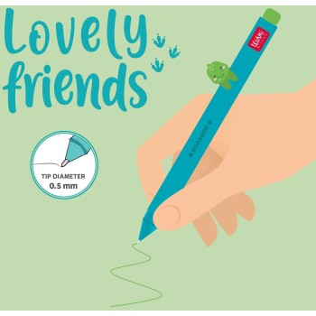 Legami Gel Pen With rooarrr Dino Animal Decoration - Lovely Friends dino CPP0017 8052694036560