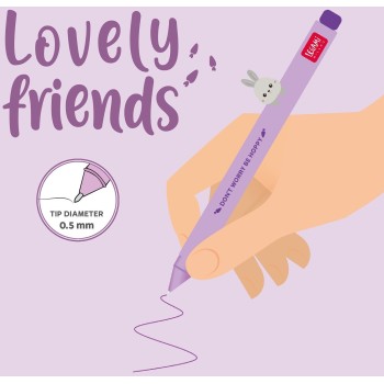 Legami Gel Pen With dont Worry Be Hoppy Bunny Animal Decoration - Lovely Friends b CPP0019 8052694036607