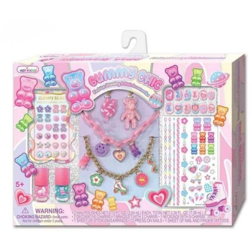 Hot Focus Gummy Chic Set Modern Nails And Jewelry HF692GB 842817028613