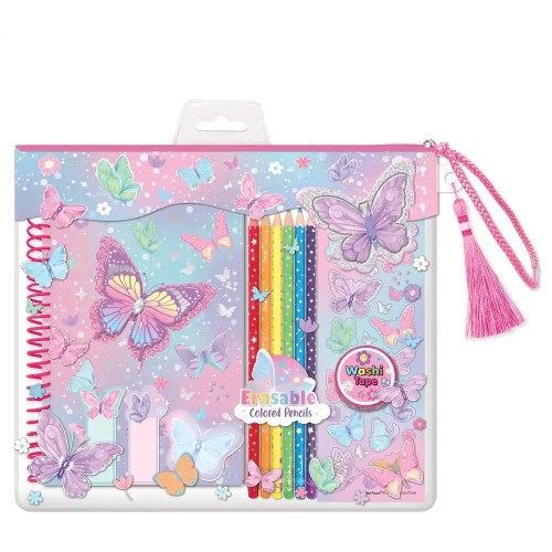 Hot Focus Butterfly Set With Notebook And Crayons HF324TB 842817061344