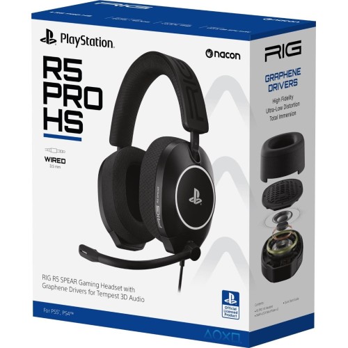 Nacon rig Headphones – r5 pro hs, Wired, Black DGA.PS5.00199 3665962028744