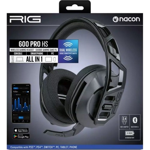 ακουστικά  nacon - rig 600 pro hs, ps4, ασύρματα, μαύρα DGA.PS5.00175 3665962019520