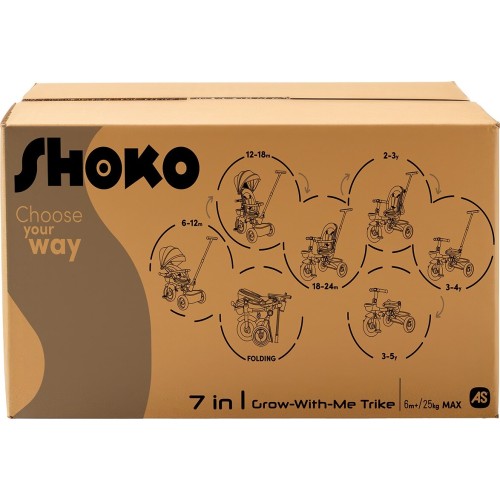 As company Shoko 7 In 1 Urban Fog Tricycle For 6+ Months 5004-50539 5203068505394
