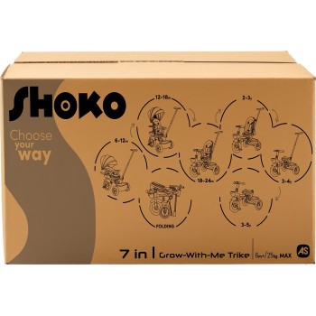 As company Shoko 7 In 1 Urban Fog Tricycle For 6+ Months 5004-50539 5203068505394