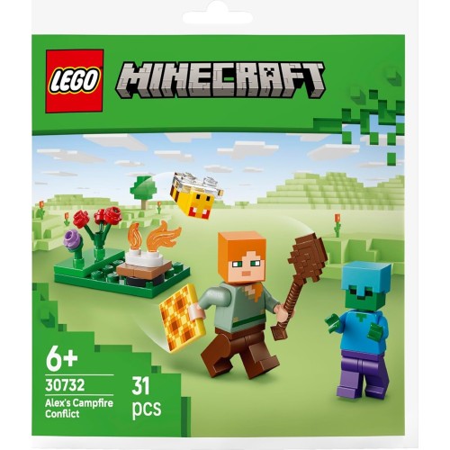 LEGO  Minecraft Η Διαμάχη της Άλεξ στη Φωτιά Κατασκήνωσης  30732 5702018059395