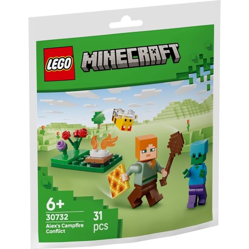 LEGO  Minecraft Η Διαμάχη της Άλεξ στη Φωτιά Κατασκήνωσης  30732 5702018059395
