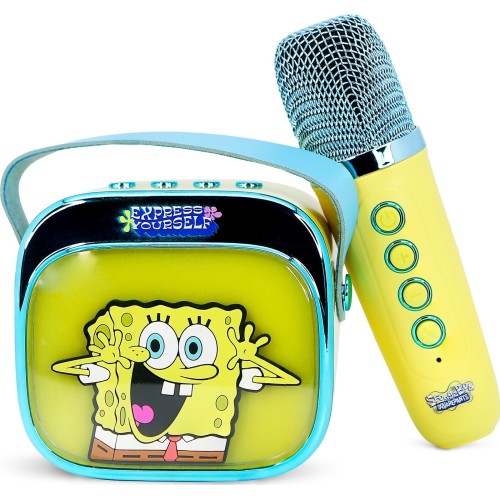 otl technologies otl Portable Speaker - Spongebob Squarepants Popsing Karaoke Speaker and Microphone, Yellow  5055371631396