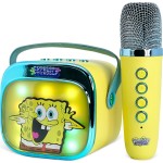 otl technologies φορητό ηχείο otl  - spongebob squarepants popsing karaoke speaker and microphone, κίτρινο  5055371631396