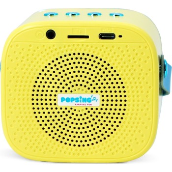 otl technologies φορητό ηχείο otl  - spongebob squarepants popsing karaoke speaker and microphone, κίτρινο  5055371631396