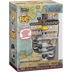 Funko bitty pop! display: one piece - going merry with zoro and nami 92964 889698929646