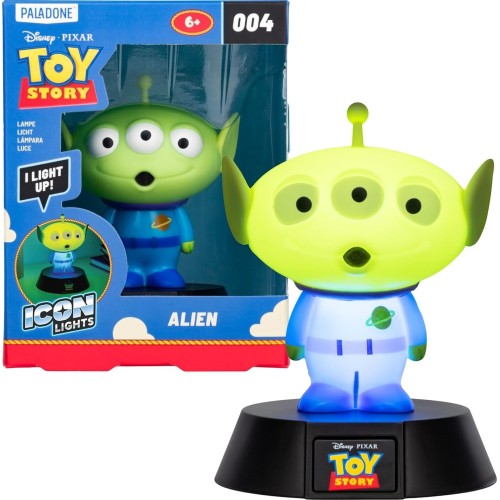 Paladone toy story alien icon light, 3d character night light for bedroom, desk or s PP16013TSID 5056577776263