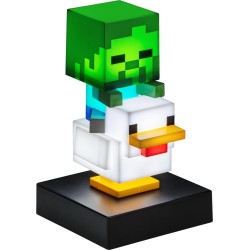 Paladone minecraft chicken jockey icon light – 12cm light?up mini figure – fun bedro PP16289MCF 5056577780154
