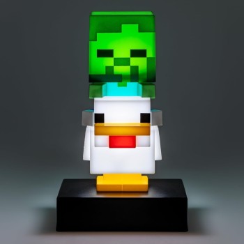 Paladone minecraft chicken jockey icon light – 12cm light?up mini figure – fun bedro PP16289MCF 5056577780154