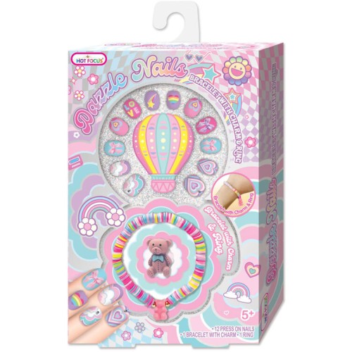 Hot Focus Nail Set With Jewels Air Ballon HF016RB 842817091747
