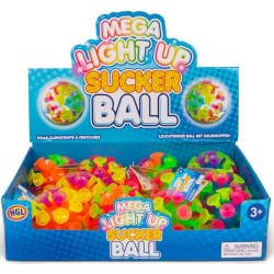 Real Fun Toys Mega Light Up Ζουληχτή Μπάλα Με Βεντούζες Και Φως 31.SV21951 5021813219514