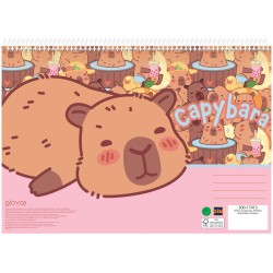 gim μπλοκ ζωγραφ.α4σπ.30φ.capybara-happy 300-17413 5204549178441