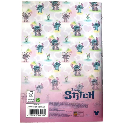 gim Notebook 17x25cm Stitch 2des.ass. 342-03400 5204549179332
