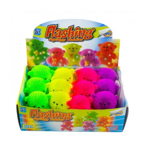Real Fun Toys Flashing Squidgy Teddy (Assorted Designs) 31.SV10998 5021813109983