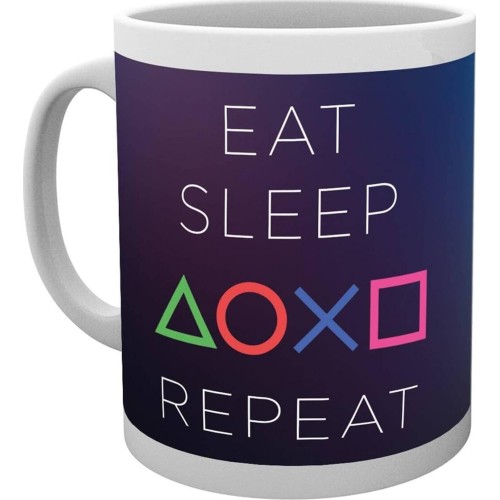 Abysse GB eye Playstation Eat Sleep Repeat Mug MG1064 5028486342020