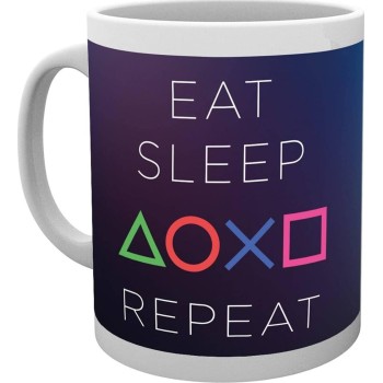 Abysse playstation - eat sleep play repeat mug (mg1064) MG1064 5028486342020