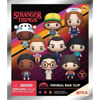 Monogram: stranger things (series3) (blind bag/random) 3d foam bag clips figures (32560) 32560 077764325601