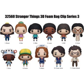 Monogram: stranger things (series3) (blind bag/random) 3d foam bag clips figures (32560) 32560 077764325601