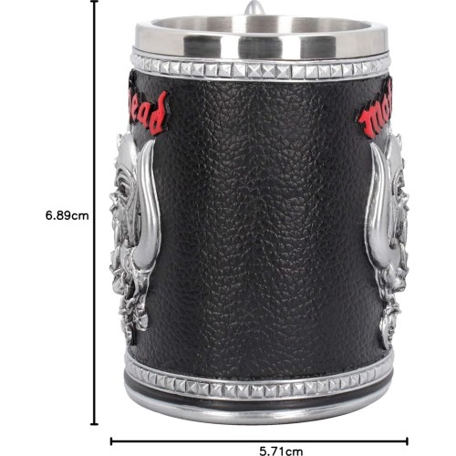 nemesis now  motorhead tankard mug 14cm black, resin w/stainless steel inse B4121M8 801269127824