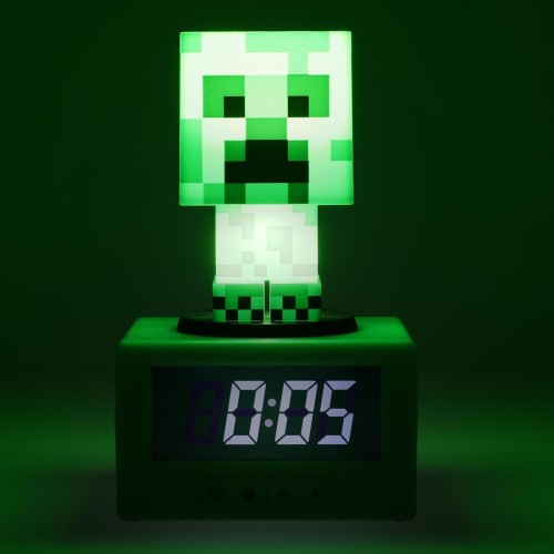 Paladone Minecraft Creeper Icon Alarm Clock - Glow Mode - Battery Operated  PP11369MCFV3 5056577711165