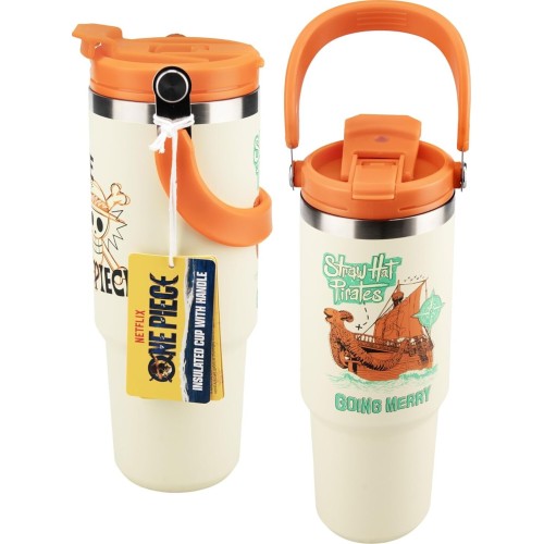 Paladone One Piece 900ml Insulated Tumbler With Handle and Straw, Slim Car  PP16220OPNF 5056577779332