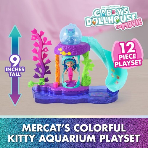 Spin Master Gabby's Dollhouse: The Movie - 'Mercat's' Colorful Kitty Aquarium Playset 6074401 681147090064