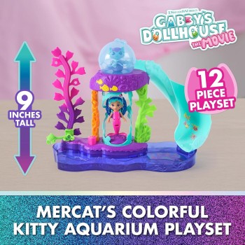 Spin Master Gabby's Dollhouse: The Movie - 'Mercat's' Colorful Kitty Aquarium Playset 6074401 681147090064