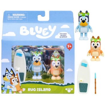 Giochi Preziosi Bluey - 2 φιγούρες and Αξεσουάρ Rug Island BLYB4000 630996191965