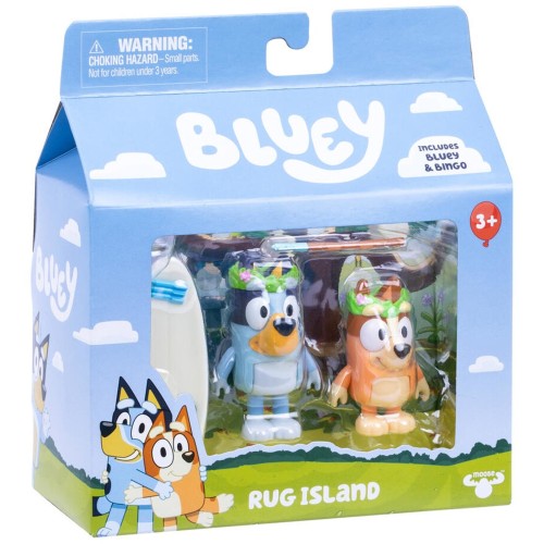 Giochi Preziosi Bluey - 2 φιγούρες and Αξεσουάρ Rug Island BLYB4000 630996191965