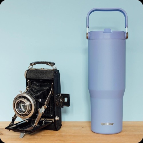 QUOKKA Θερμός Tumbler Με Καλαμάκι Και Λαβή Core Lavender 860Ml 40349 8412497403493