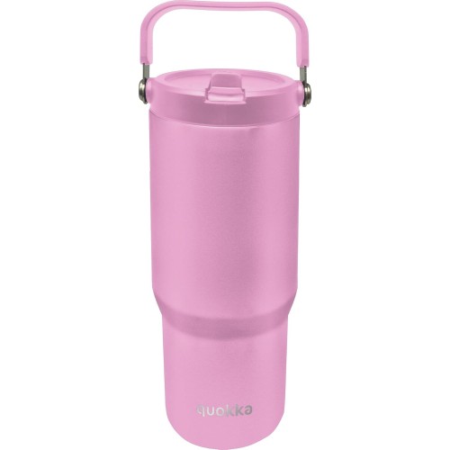 Quokka θερμός tumbler με καλαμάκι και λαβή core blossom pink 860ml 40345 8412497403455