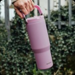 Quokka Core Cup Blossom Pink 860ml - Ergonomic Handle - Integrated Spout -  40345 8412497403455