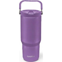 Quokka θερμός tumbler με καλαμάκι και λαβή core amethyst purple 860ml 40344 8412497403448