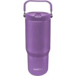 Quokka θερμός tumbler με καλαμάκι και λαβή core amethyst purple 860ml 40344 8412497403448