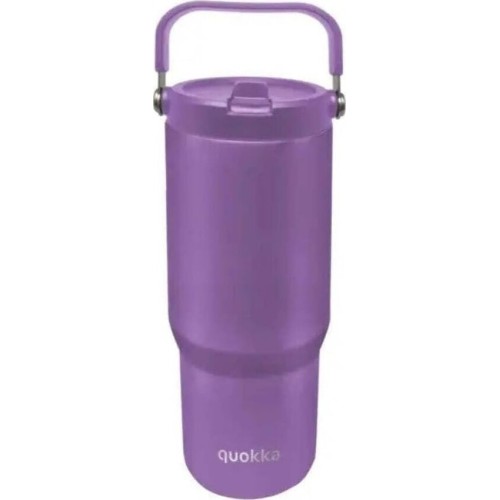 Quokka θερμός tumbler με καλαμάκι και λαβή core amethyst purple 860ml 40344 8412497403448