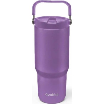 Quokka θερμός tumbler με καλαμάκι και λαβή core amethyst purple 860ml 40344 8412497403448