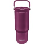 Quokka θερμός tumbler με καλαμάκι και λαβή core burgundy 860ml 40343 8412497403431