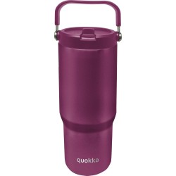 Quokka θερμός tumbler με καλαμάκι και λαβή core burgundy 860ml 40343 8412497403431