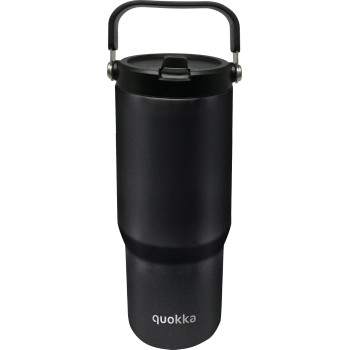 Quokka θερμός tumbler με καλαμάκι και λαβή core black 860ml 40340 8412497403400