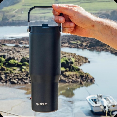 Quokka Core Cup Black 860ml - Ergonomic Handle - Integrated Spout - Double  40340 8412497403400