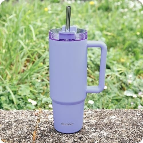 Quokka θερμός με καλαμάκι και λαβή stream lavender 950ml 40329 8412497403295