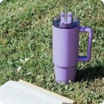 Quokka Stream Amethyst Purple Tumbler 950ml - Multifunctional Lid With Stra 40324 8412497403240
