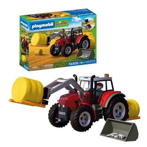 Playmobil Country Μεγάλο Τρακτέρ Με Μπάλες Σανού 72305 4008789723055