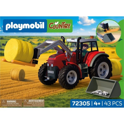 Playmobil Country Μεγάλο Τρακτέρ Με Μπάλες Σανού 72305 4008789723055